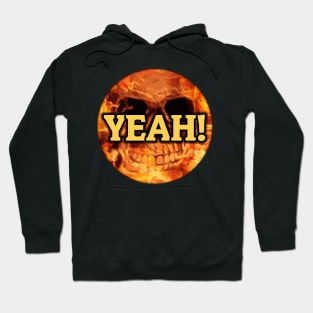 Hell yeah concept burning skull design Hoodie